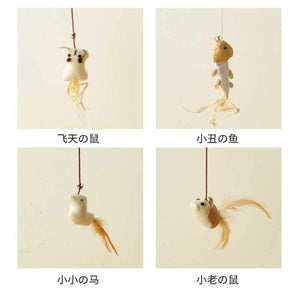 Planet Gates 200003701 1set Funny Stick Cat Toys Products For Interactive Funny Cat Paw Toy Fluffy With Long Rod Natural Feather Lovely Pet Products (Funny Cat Stick Set)