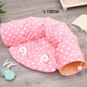 Planet Gates 200003701 45-Pink Pet Cats Tunnel Interactive Play Toy Mobile Collapsible Ferrets Rabbit Bed Tunnels Indoor Toys Kitten Exercising Products