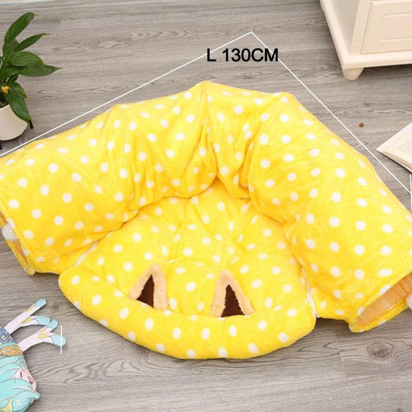 Planet Gates 200003701 45-yellow Pet Cats Tunnel Interactive Play Toy Mobile Collapsible Ferrets Rabbit Bed Tunnels Indoor Toys Kitten Exercising Products