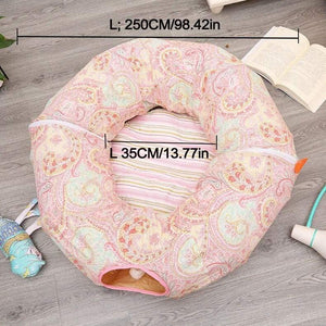 Planet Gates 200003701 80-apricot Pet Cats Tunnel Interactive Play Toy Mobile Collapsible Ferrets Rabbit Bed Tunnels Indoor Toys Kitten Exercising Products