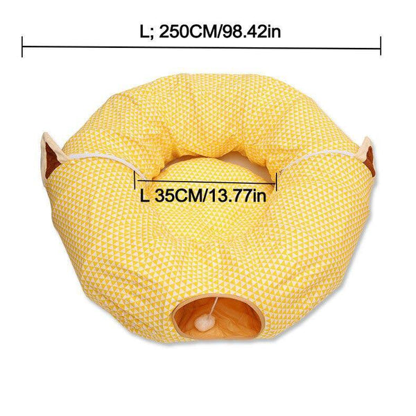 Planet Gates 200003701 80-yellow Pet Cats Tunnel Interactive Play Toy Mobile Collapsible Ferrets Rabbit Bed Tunnels Indoor Toys Kitten Exercising Products