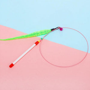 Planet Gates 200003701 Black Classic Cat Toys Pet Interactive Play Kitten Interesting  Steel Wire Feather Tease Cat Stick Funny Supplies Product Toy For Cats