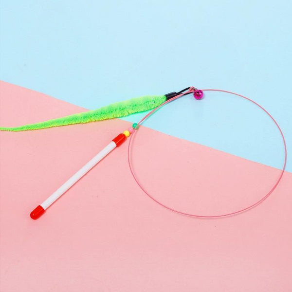 Planet Gates 200003701 Black Classic Cat Toys Pet Interactive Play Kitten Interesting  Steel Wire Feather Tease Cat Stick Funny Supplies Product Toy For Cats