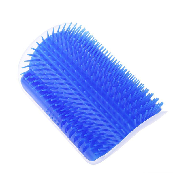 Planet Gates 200003701 Blue Pet Product For Cat Self Groomer Wall Brush Corner Cat Massage Self Groomer Comb Brush With Catnip Cat Rubs With A Tickling Comb