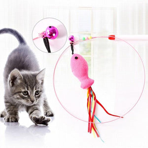 Planet Gates 200003701 Classic Cat Toys Pet Interactive Play Kitten Interesting  Steel Wire Feather Tease Cat Stick Funny Supplies Product Toy For Cats