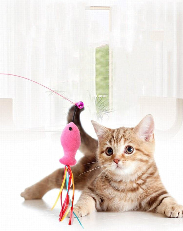 Planet Gates 200003701 Classic Cat Toys Pet Interactive Play Kitten Interesting  Steel Wire Feather Tease Cat Stick Funny Supplies Product Toy For Cats