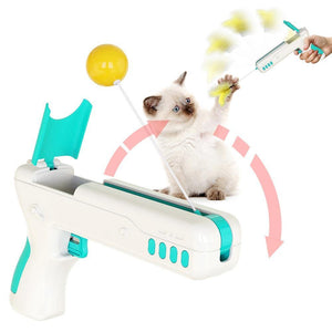 Planet Gates 200003701 Funny Interactive Cat Toy With Feather&Ball Original Cat Stick Gun For Kittens Puppies Small Dogs Pet Products For Dropshipping