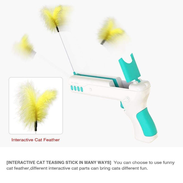 Planet Gates 200003701 Funny Interactive Cat Toy With Feather&Ball Original Cat Stick Gun For Kittens Puppies Small Dogs Pet Products For Dropshipping