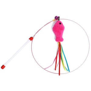 Planet Gates 200003701 Gold Classic Cat Toys Pet Interactive Play Kitten Interesting  Steel Wire Feather Tease Cat Stick Funny Supplies Product Toy For Cats