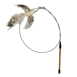 Planet Gates 200003701 Green Classic Cat Toys Pet Interactive Play Kitten Interesting  Steel Wire Feather Tease Cat Stick Funny Supplies Product Toy For Cats