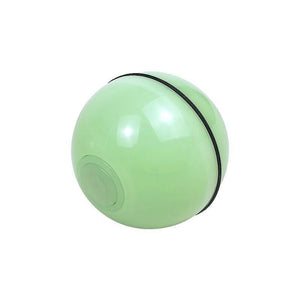Planet Gates 200003701 Green Smart Interactive Funny Cat Toy LED Light USB Charging Glow Sound Playing Chasing Hunting Game Pet 360 Degree Self Rotating Ball