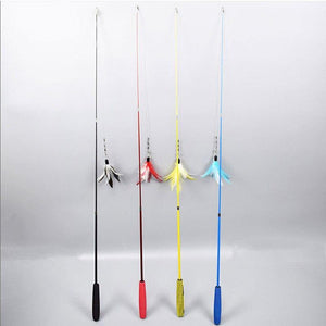 Planet Gates 200003701 Interactive Cat Feather Toy Feather Teaser Stick Wand Pet Retractable Feather Bell Refill Replacement Catcher Product For Kitten