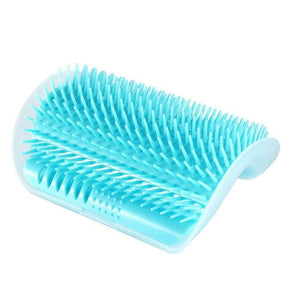 Planet Gates 200003701 Lake Blue Pet Product For Cat Self Groomer Wall Brush Corner Cat Massage Self Groomer Comb Brush With Catnip Cat Rubs With A Tickling Comb