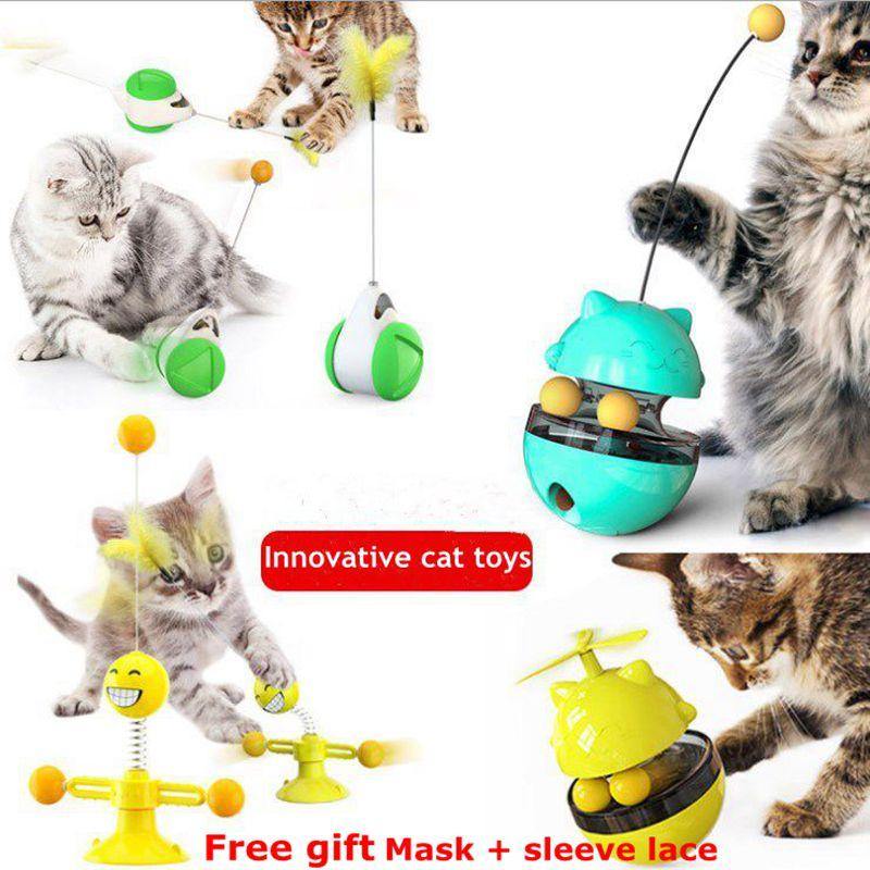Planet Gates 200003701 New Type Of Pet Toy Supplies Chunren Turn Cat Toy Turntable Tease Cat Stick Vent Balance Car Pet Exercise Intelligence Reaction