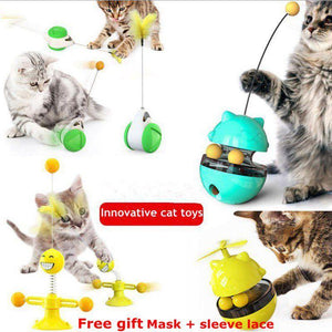 Planet Gates 200003701 New Type Of Pet Toy Supplies Chunren Turn Cat Toy Turntable Tease Cat Stick Vent Balance Car Pet Exercise Intelligence Reaction
