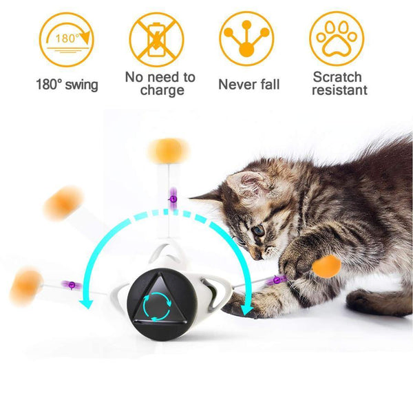 Planet Gates 200003701 Pet Cat Toys For Cats Kitten Puzzle Interactive Tumbler Swing Self Balance Chasing Toy With Catnip Pet Cat Accessories Products