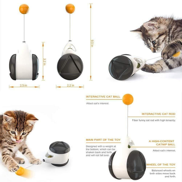 Planet Gates 200003701 Pet Cat Toys For Cats Kitten Puzzle Interactive Tumbler Swing Self Balance Chasing Toy With Catnip Pet Cat Accessories Products