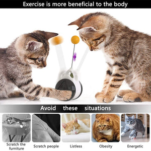 Planet Gates 200003701 Pet Cat Toys For Cats Kitten Puzzle Interactive Tumbler Swing Self Balance Chasing Toy With Catnip Pet Cat Accessories Products