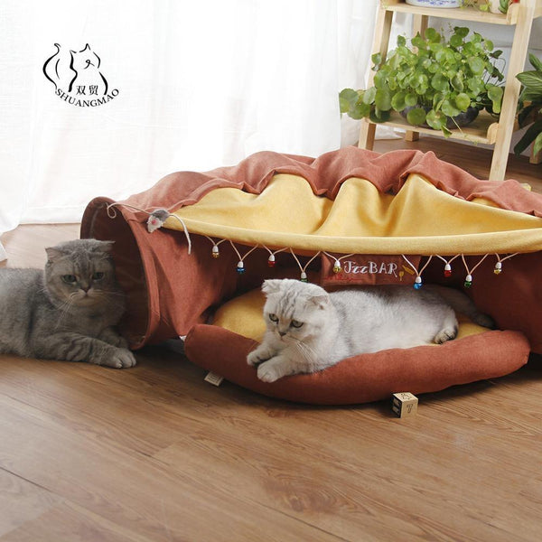 Planet Gates 200003701 Pet Cats Tunnel Interactive Play Toy Mobile Collapsible Ferrets Rabbit Bed Tunnels Indoor Toys Kitten Exercising Products