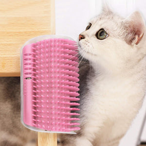 Planet Gates 200003701 Pet Product For Cat Self Groomer Wall Brush Corner Cat Massage Self Groomer Comb Brush With Catnip Cat Rubs With A Tickling Comb