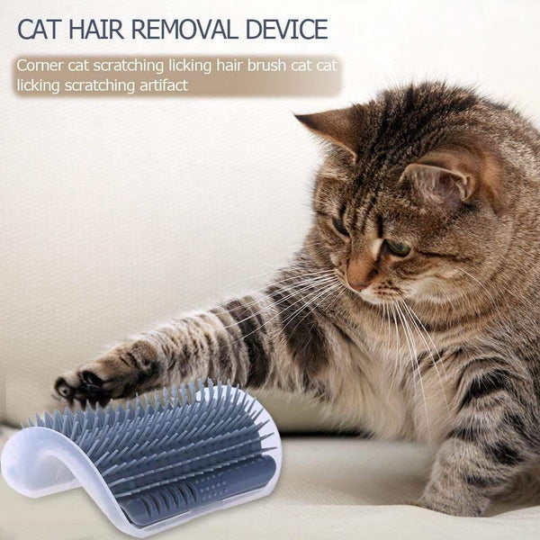 Planet Gates 200003701 Pet Product For Cat Self Groomer Wall Brush Corner Cat Massage Self Groomer Comb Brush With Catnip Cat Rubs With A Tickling Comb