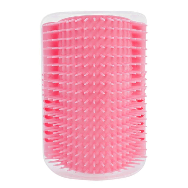Planet Gates 200003701 Pink Pet Product For Cat Self Groomer Wall Brush Corner Cat Massage Self Groomer Comb Brush With Catnip Cat Rubs With A Tickling Comb