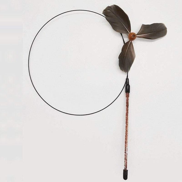 Planet Gates 200003701 Purple Classic Cat Toys Pet Interactive Play Kitten Interesting  Steel Wire Feather Tease Cat Stick Funny Supplies Product Toy For Cats