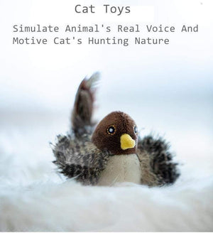 Planet Gates 200003701 Simulation Bird Mouse Pet Cat Toy Kitten Interactive Training Scratching Toy Feather Talking Playing Claw Product For Cats