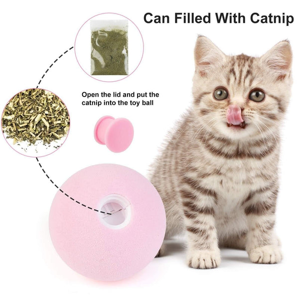 Planet Gates 200003701 Smart Cat Toys Interactive Ball Catnip Cat Training Toy Pet Playing Ball Pet Squeaky Supplies Products Toy For Cats Kitten Kitty