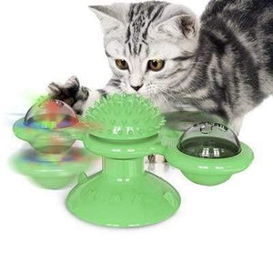 Planet Gates 200003701 Transfer car green New Type Of Pet Toy Supplies Chunren Turn Cat Toy Turntable Tease Cat Stick Vent Balance Car Pet Exercise Intelligence Reaction
