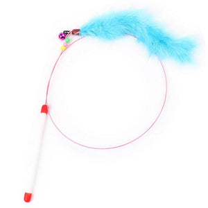 Planet Gates 200003701 White Classic Cat Toys Pet Interactive Play Kitten Interesting  Steel Wire Feather Tease Cat Stick Funny Supplies Product Toy For Cats