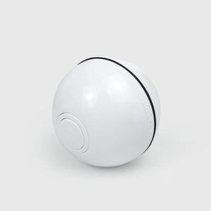 Planet Gates 200003701 White Smart Interactive Funny Cat Toy LED Light USB Charging Glow Sound Playing Chasing Hunting Game Pet 360 Degree Self Rotating Ball