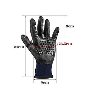 Planet Gates 200003710 1 Pair Grooming Glove For Cats Soft Rubber Pet Hair Remover Dog Horse Cat Shedding Bathing Massage Brush Clean Comb For Animals
