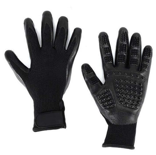 Planet Gates 200003710 Black / M 1 Pair Grooming Glove For Cats Soft Rubber Pet Hair Remover Dog Horse Cat Shedding Bathing Massage Brush Clean Comb For Animals