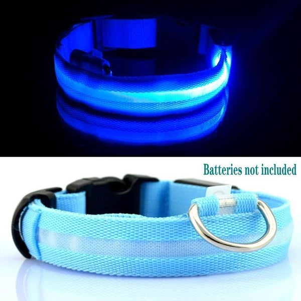 Planet Gates 200003720 Blue / XS Pet Collar LED Light Dog Collar Night Safety Anti-lost Car Accident Avoid Flash Pet Necklace Black Collar Cat And Dog Luminous