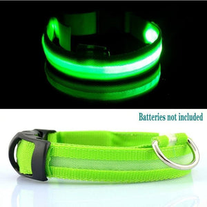 Planet Gates 200003720 Green / XS Pet Collar LED Light Dog Collar Night Safety Anti-lost Car Accident Avoid Flash Pet Necklace Black Collar Cat And Dog Luminous