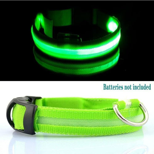 Planet Gates 200003720 Green / XS Pet Collar LED Light Dog Collar Night Safety Anti-lost Car Accident Avoid Flash Pet Necklace Black Collar Cat And Dog Luminous