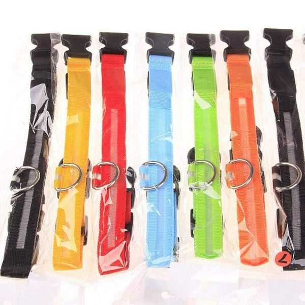 Planet Gates 200003720 LED Dog Collar With USB Charging Colorful Lights Safe Anti-Lost Collars For Puppy Kitten Dogs Lead Collars 7 Lights Pet Products