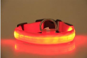 Planet Gates 200003720 Orange Light / S  NECK 35-43 CM LED Dog Collar With USB Charging Colorful Lights Safe Anti-Lost Collars For Puppy Kitten Dogs Lead Collars 7 Lights Pet Products