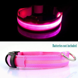 Planet Gates 200003720 Pink / XS Pet Collar LED Light Dog Collar Night Safety Anti-lost Car Accident Avoid Flash Pet Necklace Black Collar Cat And Dog Luminous