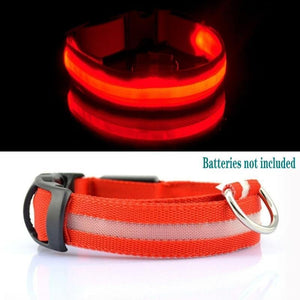 Planet Gates 200003720 Red / XS Pet Collar LED Light Dog Collar Night Safety Anti-lost Car Accident Avoid Flash Pet Necklace Black Collar Cat And Dog Luminous