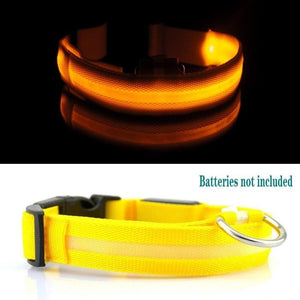 Planet Gates 200003720 Yellow / XS Pet Collar LED Light Dog Collar Night Safety Anti-lost Car Accident Avoid Flash Pet Necklace Black Collar Cat And Dog Luminous