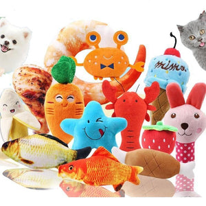 Planet Gates 200003723 10PCS/lot MixColors Wholesale Pet Dog Toys For Small Dogs Cute Puppy Cat Chew Squeaker Squeaky Plush Toy Pet Supplies (Randomly 8-15CM)