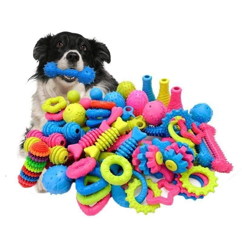 Planet Gates 200003723 10PCS Randomly Puppy Pet Toys For Small Dogs Rubber Resistance To Bite Dog Toy Teeth Cleaning Chew Training Toys Pet Supplies