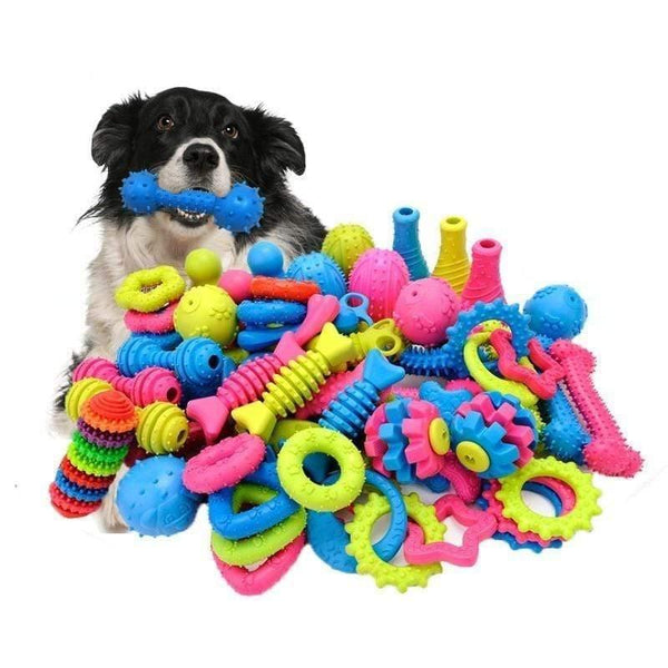 Planet Gates 200003723 10PCS Randomly Puppy Pet Toys For Small Dogs Rubber Resistance To Bite Dog Toy Teeth Cleaning Chew Training Toys Pet Supplies