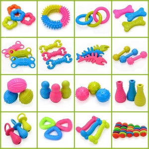 Planet Gates 200003723 10PCS Randomly Puppy Pet Toys For Small Dogs Rubber Resistance To Bite Dog Toy Teeth Cleaning Chew Training Toys Pet Supplies