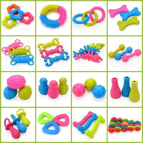 Planet Gates 200003723 10PCS Randomly Puppy Pet Toys For Small Dogs Rubber Resistance To Bite Dog Toy Teeth Cleaning Chew Training Toys Pet Supplies