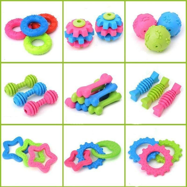 Planet Gates 200003723 10PCS Randomly Puppy Pet Toys For Small Dogs Rubber Resistance To Bite Dog Toy Teeth Cleaning Chew Training Toys Pet Supplies