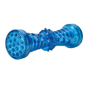Planet Gates 200003723 Blue M Large Dog Bone Rubber Pet Toy Sound Strong Bite-Resistant Pets Teethbrush Toys Train Teeth Clean Chewing Perros Accessories