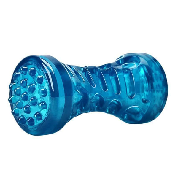 Planet Gates 200003723 Blue S Large Dog Bone Rubber Pet Toy Sound Strong Bite-Resistant Pets Teethbrush Toys Train Teeth Clean Chewing Perros Accessories